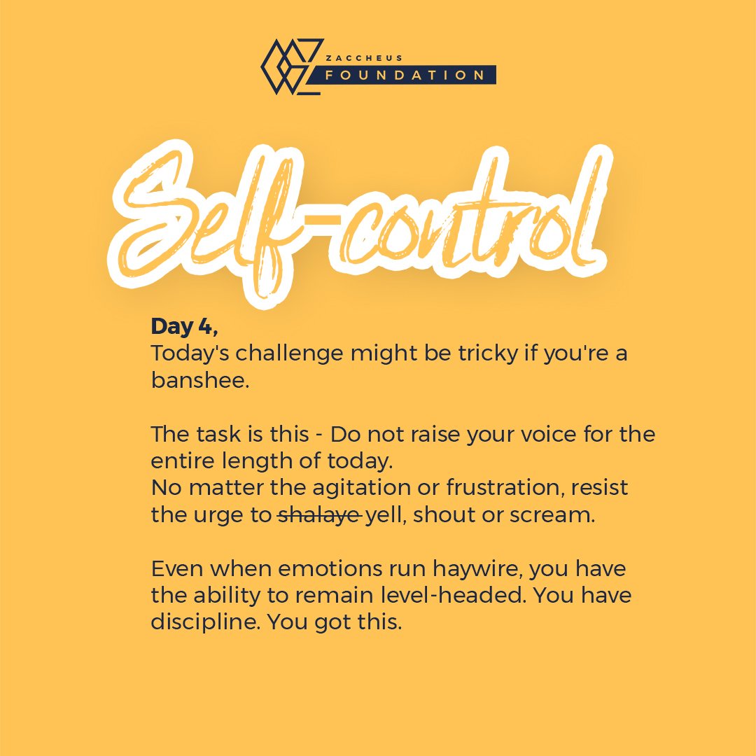 OGZFoundation's tweet photo. 𝙳𝙰𝚈 4
"Be calming down"

#ogzfoundation #tranquilitychallenge #selfcontrol #emotions https://t.co/8Y9L8pM9bt