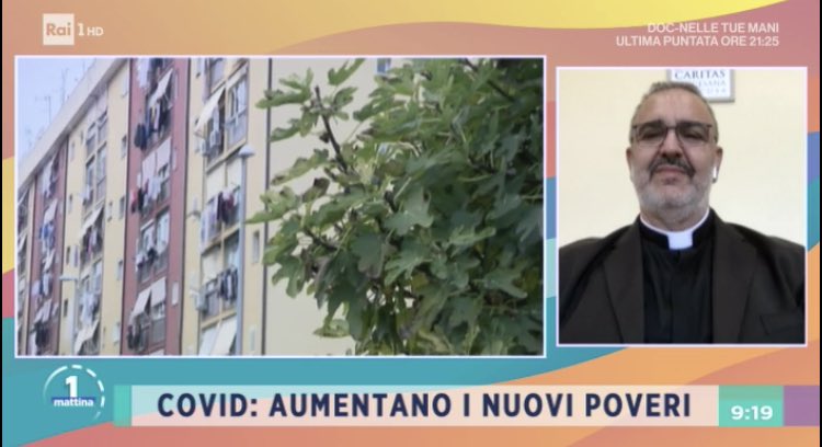 caritassr's tweet photo. Nel corso della trasmissione @Unomattina l’intervento del nostro direttore, Padre Marco Tarascio, sui temi #Povertà ed #EmergenzaAbitativa aggravati dalla pandemia #Covid e su come @caritassr stia fronteggiando tali problematiche in #Diocesi https://t.co/cOorrw0HBP