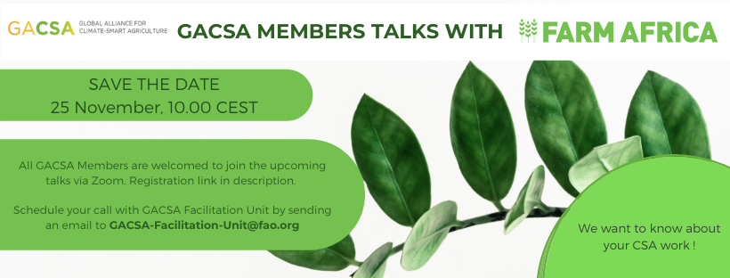 fedematteoli's tweet photo. Join us during the GACSA Members Talks with @Farm Africa on 25 November at 10.00 CEST. Registration link: https://t.co/iU9NPjQvDq
#gacsa #gacsafu #gacsamember #gacsamemberstalks #csa https://t.co/bPFOigriPv