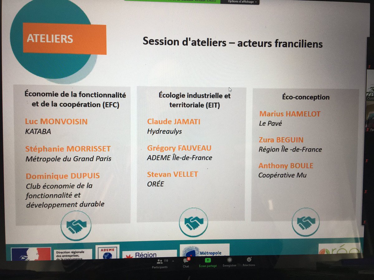 Le Comité Francilien de l’économie corculaire nous propose une source d’inspirations pour repenser l’économie francilienne, l’#EconomieCirculaire un atout

Des ateliers interactifs avec <a href="/assoOREE/">OREE</a> <a href="/GrandParisMGP/">Métropole du Grand Paris</a> <a href="/ademe/">ADEME</a> <a href="/iledefrance/">Région Île-de-France</a> <a href="/Economie_Gouv/">Ministère de l'Économie et des Finances</a> <a href="/Ecologie_Gouv/">Min. Ecologie Territoire Transports Ville Logement</a>