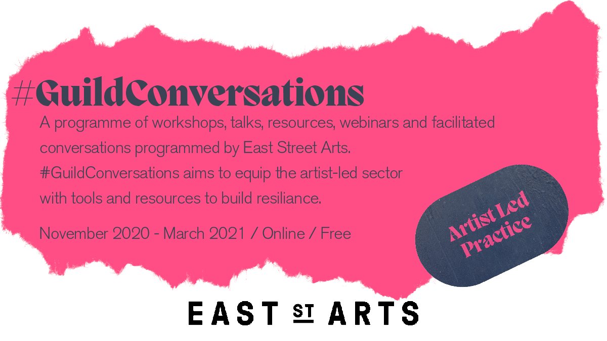 EastStreetArts's tweet photo. #GuildConversations is a programme of #free workshops, talks, webinars, & facilitated conversations programmed by East Street Arts. See our website to see all the upcoming events including support on using WordPress or creating safer spaces: https://t.co/z30mJng6Nc
#artistled https://t.co/xu6QfIvX6p