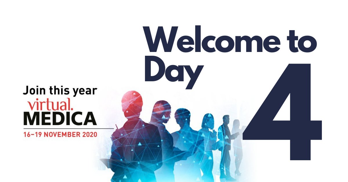 MEDICATradeFair's tweet photo. Finale der virtual.MEDICA 2020! 📢 Schaltet auch heute wieder ein und verfolgt das heutige Programm in der #ConferenceArea! In unserem #ExhibitionSpace halten unsere Aussteller die neusten Innovationen für euch bereit. https://t.co/sfabVHCaD3 #virtualmedica #medcom2020 https://t.co/fbn90XxsFm