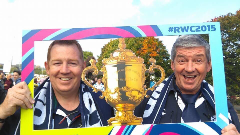 DougProp's tweet photo. @rugbyworldcup 1987, getting up early to watch France v Scotland. Have been to games when they are in the UK, last was Scotland v USA in Leeds, the only game Senior Prop and I have been at without adult supervision 😀#thingsgotmessy #whatgoesontour https://t.co/kf2hOY7D5S