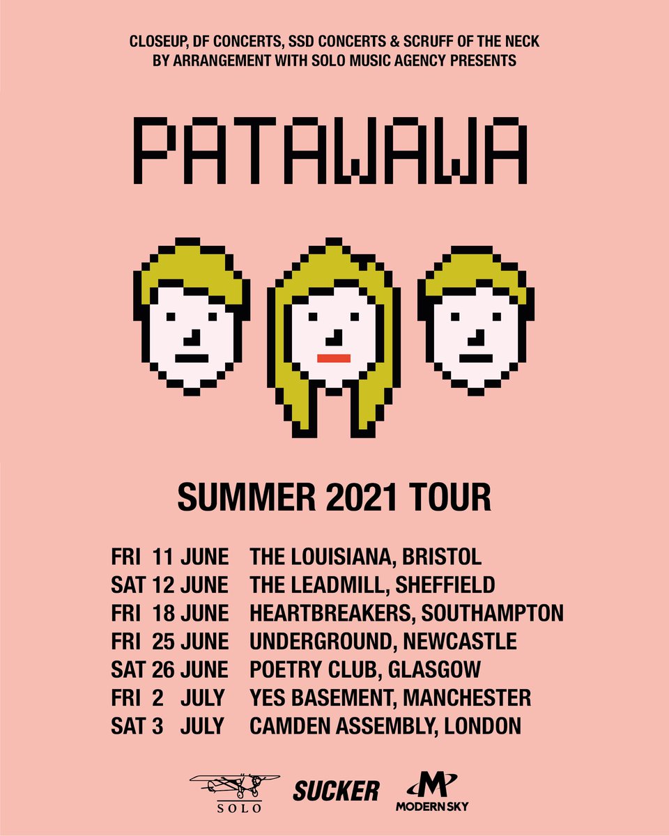 NEW // <a href="/patawawa/">Patawawa</a> have lined up their first ever UK tour for summer 2021! This is HUGE! 

Tickets go on sale at 9am this Friday: bit.ly/35ERijR
