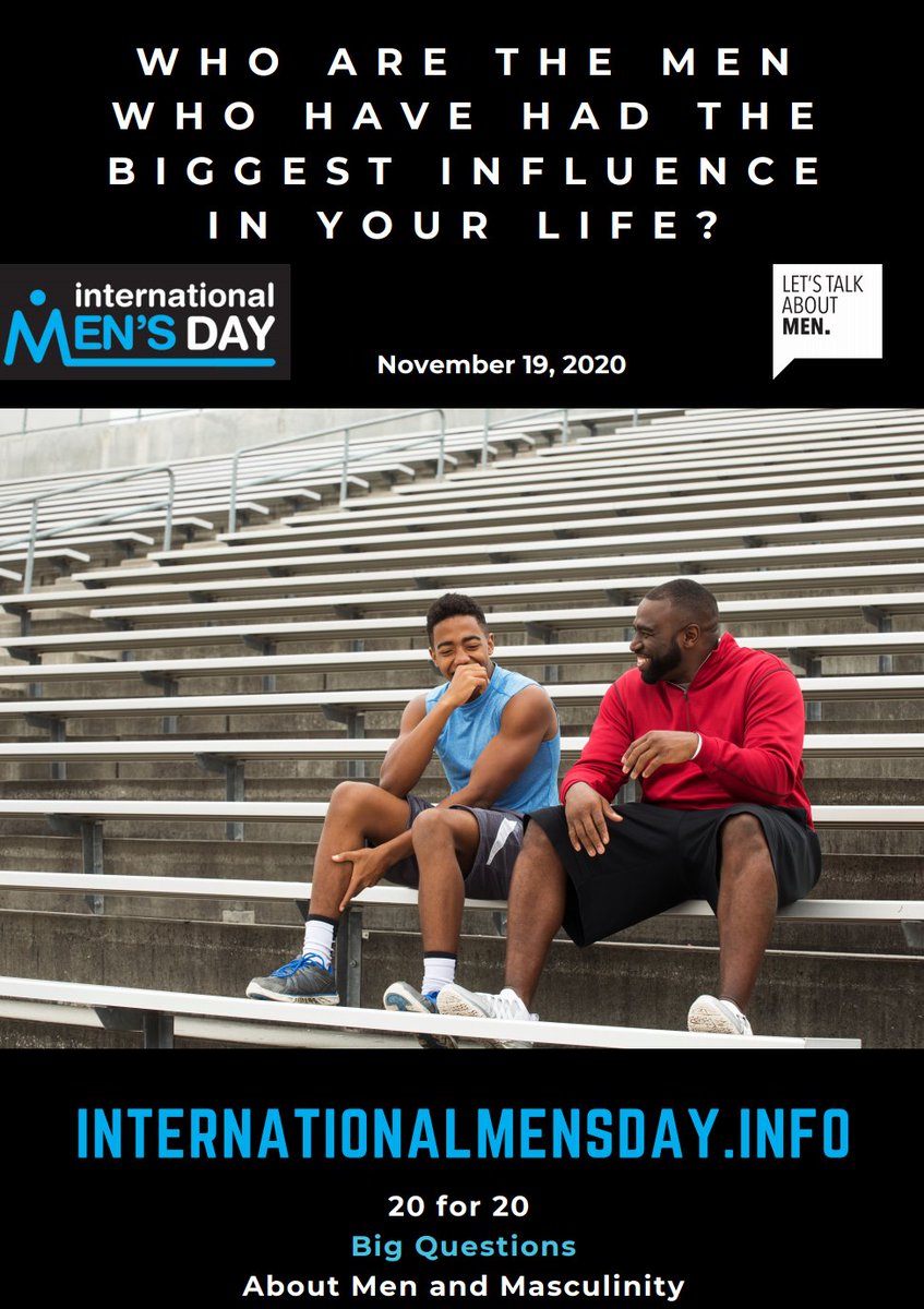 convictiongroup's tweet photo. On International Mens Day, we thought it would be great to start a conversation about men!🙋‍♂️ #talkingaboutmen #IMD2020 Australian Men's Health Forum
...
For more important questions and ideas of how to celebrate IMD, head to https://t.co/LVbIPlCOdn https://t.co/q9BeMWLsY0