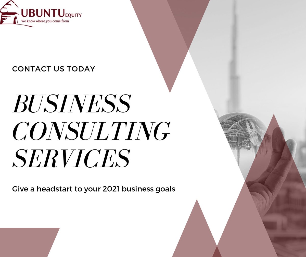 UbuntuEquity's tweet photo. Contact us on info@ubuntuequity.co.za for your business consulting needs https://t.co/uWGCxPH8Hq