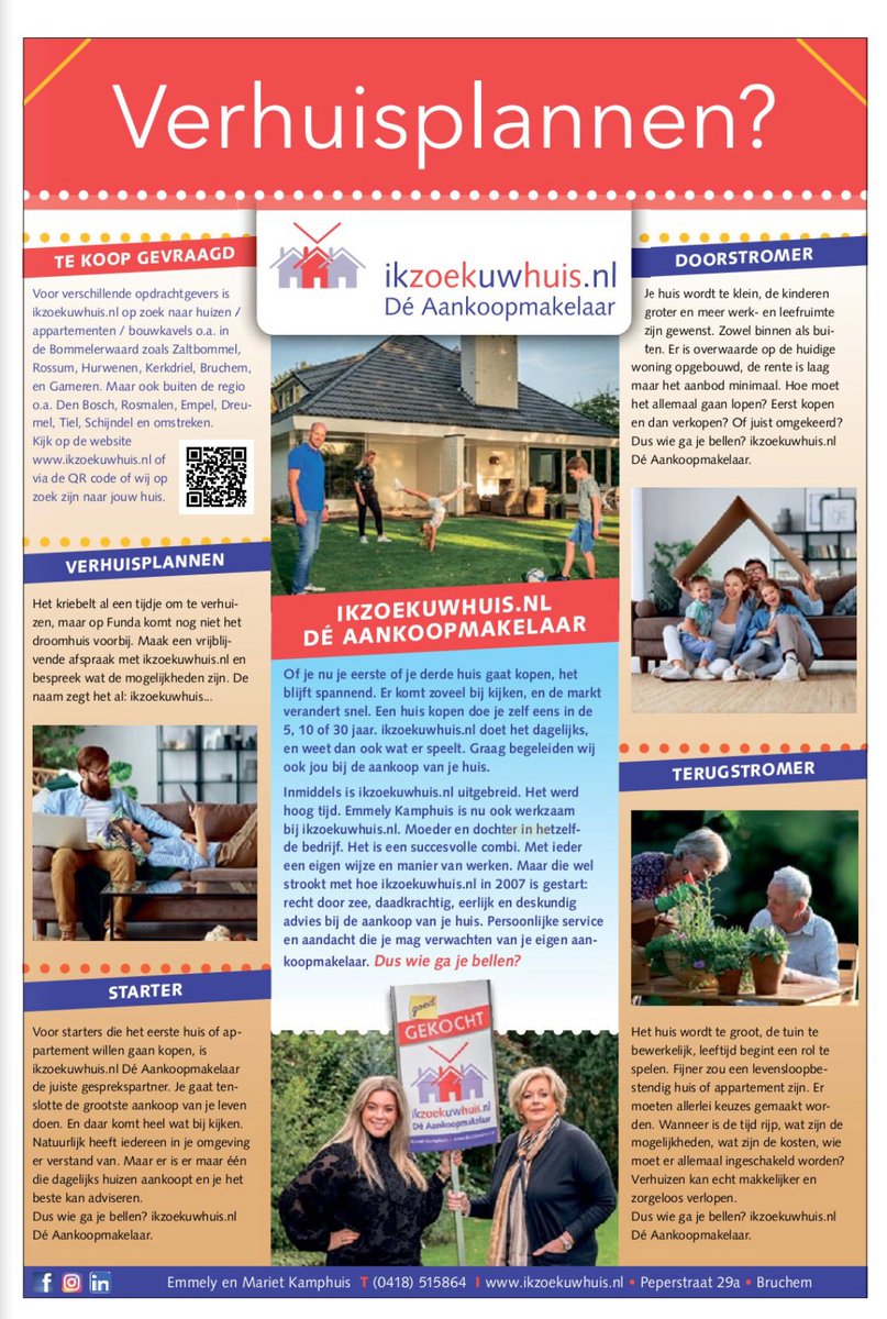 VERHUISPLANNEN | We zijn voor diverse opdrachtgevers opzoek naar een nieuw fijn (t)huis. Wordt dat jouw huis? Check via 👩‍💻ikzoekuwhuis.nl #aankoopmakelaar #tekoopgevraagd #verhuizen #verhuisplannen #huiskopen #huisverkopen
