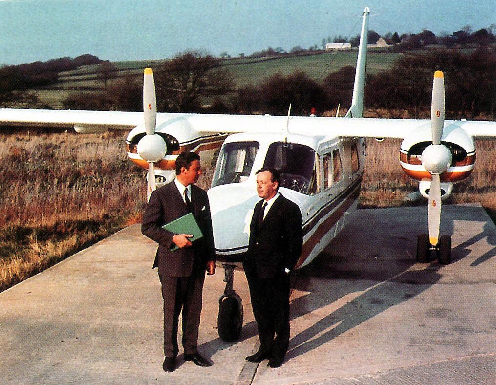 BrittenNorman's tweet photo. #ThrowbackThursday We are delighted to share this photo of John Britten (right) and Desmond Norman, with their most successful aircraft design, the BN-2 Islander in 1968.
#BrittenNorman #BNIslander https://t.co/ngj1GeIubE