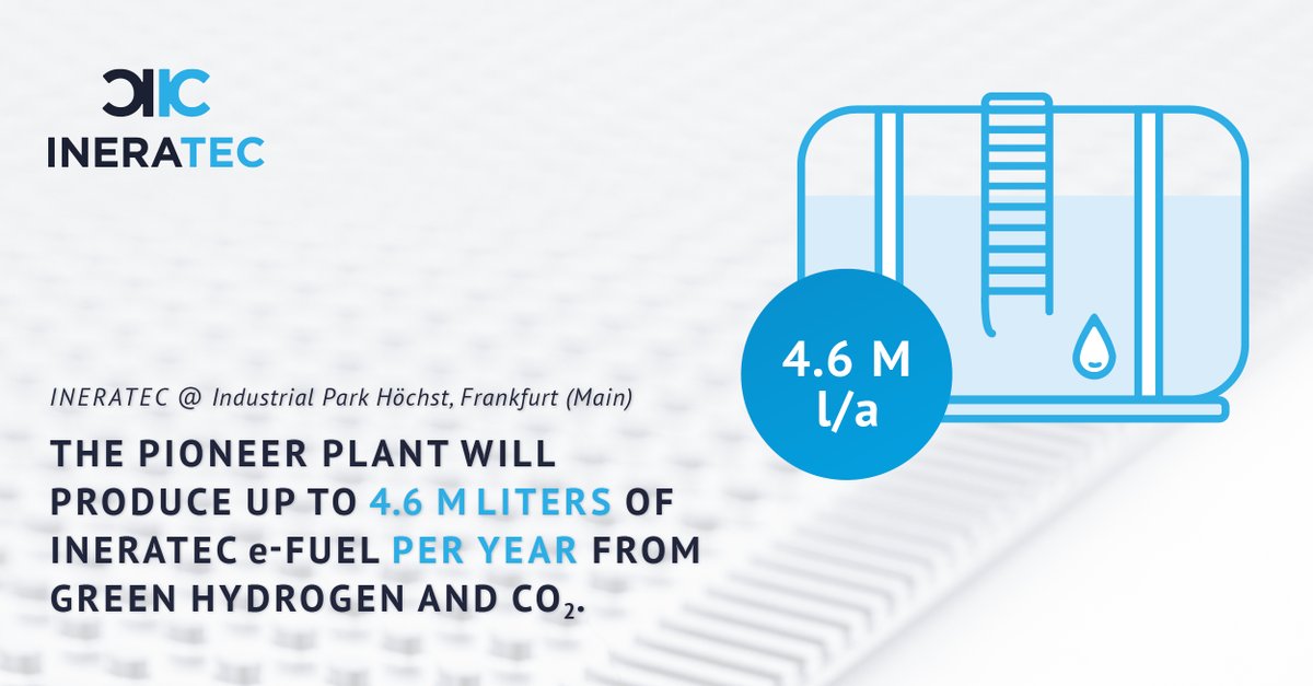 INERATEC_global's tweet photo. The #pioneer plant produces a range of sustainable fuels: the clean diesel has drop-in quality. The naphtha& wax fractions can be refined into #CO2-neutral gasoline, synthetic chemicals and sustainable e-kerosene. #efuels
https://t.co/B2pQBKcXB7 https://t.co/xe9s9noRE7