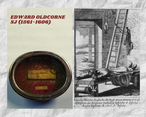 #EdwardOlcorne is another #Jesuit who has a relic in next month’s #RelicExhibition. The relic shown here is part of <a href="/JesuitArchives/">British Jesuit Archives</a> #JesuitRelic collection. It is a relic from <a href="/StonyArchivum/">Stonyhurst Collections</a> that will be exhibited.