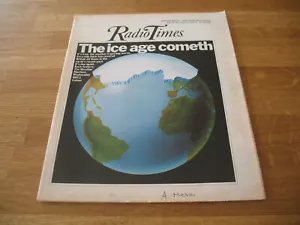 daveatherton's tweet photo. This is the BBC Radio Times from November 1974. The experts predicted that fossil fuel smoke blocked out the sunlight and thus was going to cool the world down. https://t.co/hFMMoreKqp