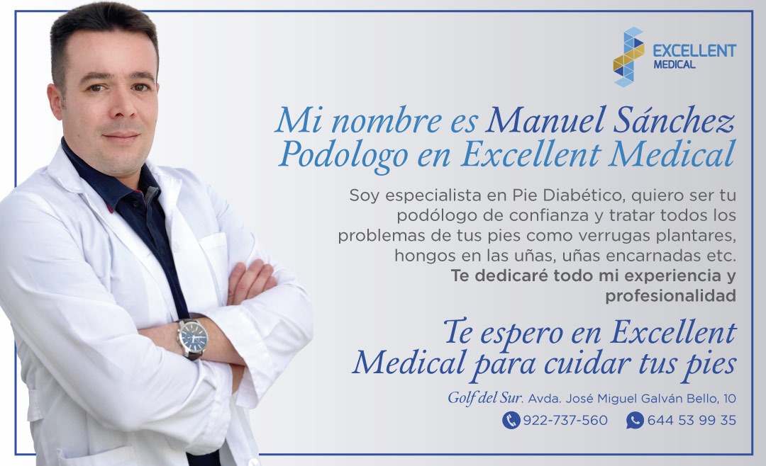Te presentamos a nuestro Podólogo Manuel Sánchez. El cuidado de los pies siempre es fundamental y necesario para nuestra salud. Por lo que no dudes a la hora de dejarte asesorar.

En Excellent Medical queremos cuidar de tus pies.

#excellentmedical #podologo #pies