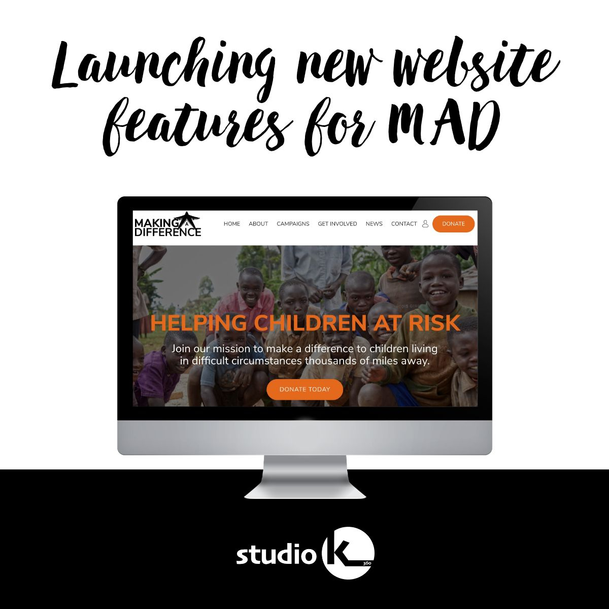 StudioK_360's tweet photo. We've added some exciting new features to MAD's charity website: fundraising subscriptions for those who like to donate regularly and an Ecommerce solution for Christmas gifting options. Go on....check it out! #MAD #charity #Uganda #donate #give #sharethelove #gifting #studiok360 https://t.co/yratMBL6Jc