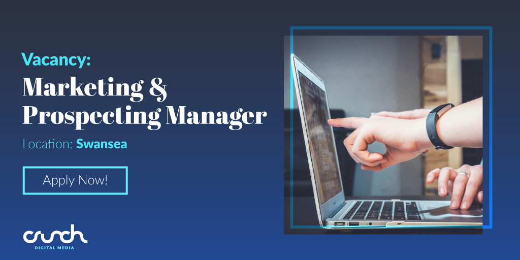 Crunch_Digital's tweet photo. New Vacancy 📢 Looking for your next exciting marketing role? 

We are looking for a Marketing &amp; Prospecting Manager to join us at our Swansea office. If you love all things marketing &amp; are ready to get cracking, we would love to hear from you!

Apply Now: https://t.co/5FdCvrOG25 https://t.co/9WRhx1PdJb