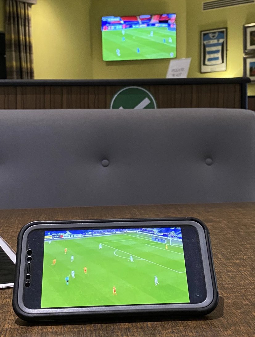 matthewrees1990's tweet photo. Have a word @FAWales stayed at the vale resort last night and went to the bar to watch the game. Only had the England game on, so I asked before it started but didn’t get it on until half time. Poor effort considering its the base for welsh football. #walesvfinland #fawales https://t.co/eTxdbJ39js