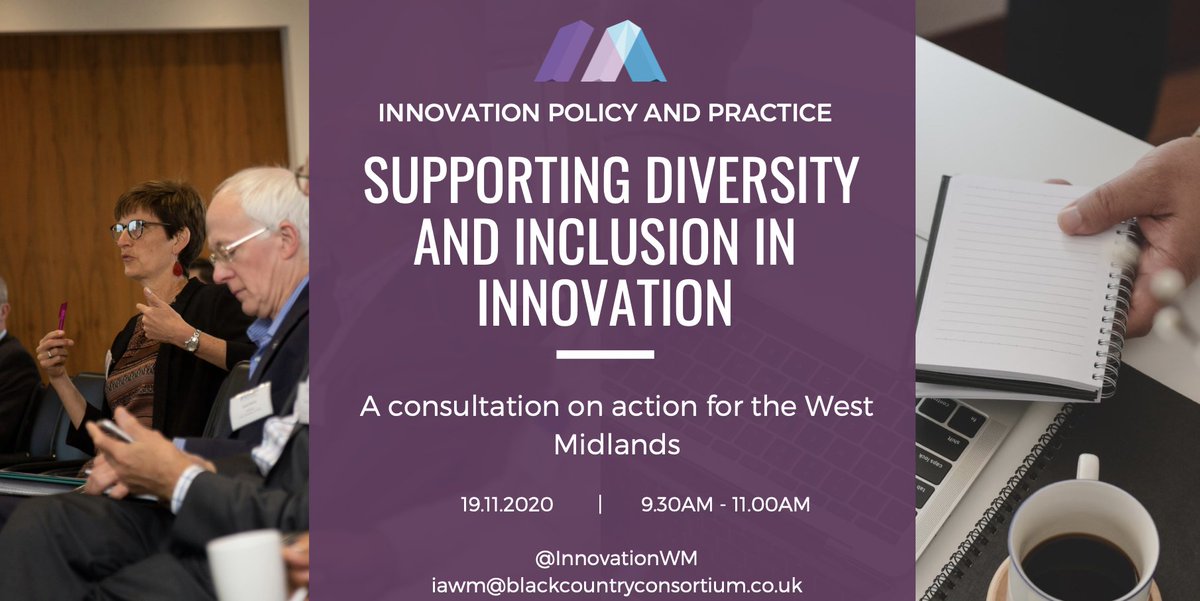 InnovationWM's tweet photo. Our Innovation Policy and Practice event is about to kick off! Looking forward to continuing discussions about how we can support diversity and inclusion in #innovation. Who's joining? #InnovationWM https://t.co/kNFZo7qEwL