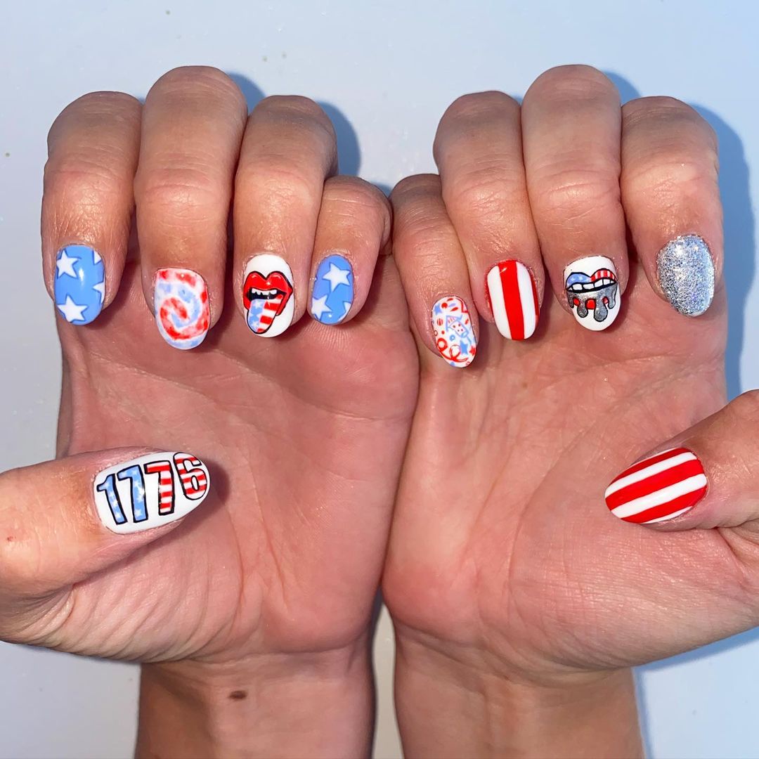 #Americannails by @nailsbykort
#usnails #election #Election2020 #usflagnails #flagnails