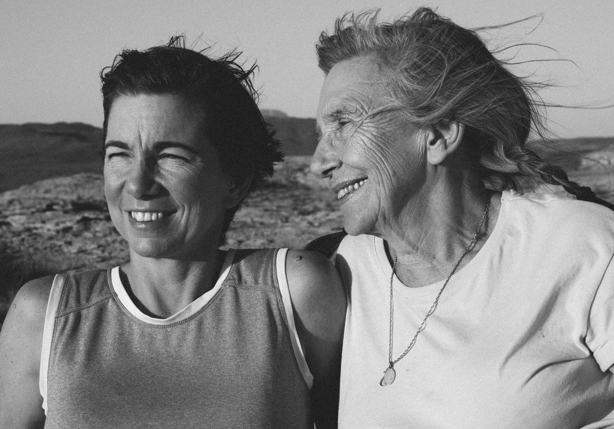 cathadventure's tweet photo. @behindthewoman1 @Telegraph Me and my mum on an adventure in the Namibian wilderness tracking desert elephants.  Two post menopausal women (mum's 75 I'm 50 on Sunday) having an incredible adventure! I take ALL women on adventures https://t.co/5mGmJw77hz https://t.co/lmoDdO9lAZ