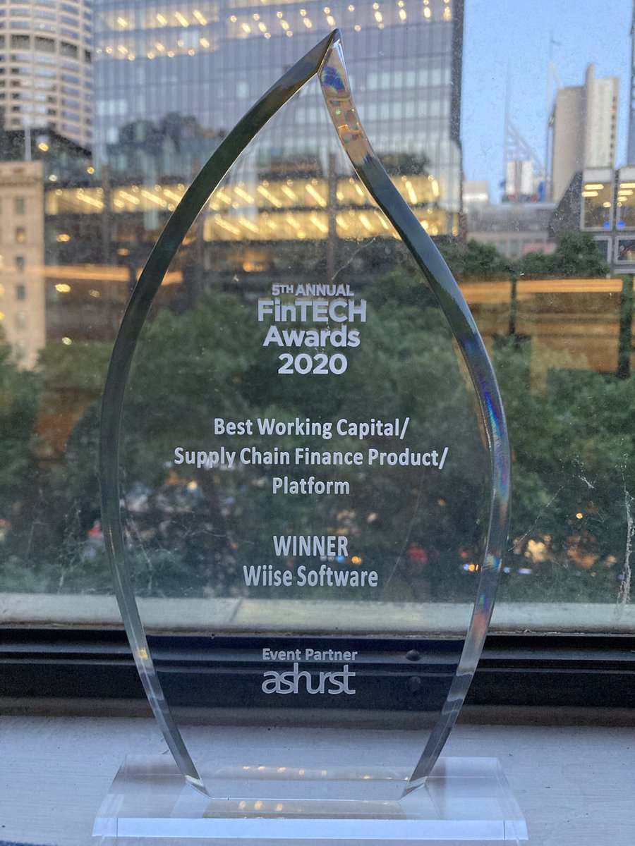 IP23E's tweet photo. Big congrats to @JonnyAttia1 and the fantastic team from @wiise #kpmgfintech at the Fintech Awards 2020 https://t.co/2lV8ueQjul