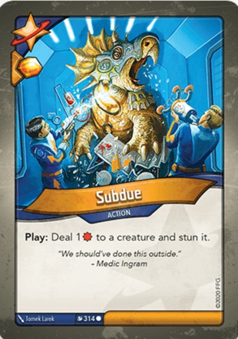 Quyznaro's tweet photo. Buenos días Crisol. Nuestra #CardoftheDay viene estupendamente para frenar una criatura que esté con ward. #Keyforge #KeyforgeMassMutation #StarAlliance @ckmspain @FFGames @FFGames_ES @Asmodee_Spain https://t.co/qe5tG9XeKG
