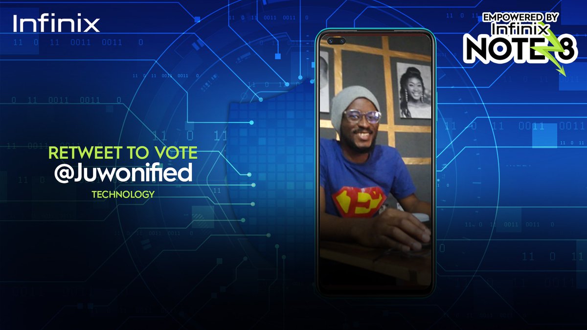 InfinixNigeria's tweet photo. So Xfans we have the first round of finalist in the ongoing #EmpoweredByInfinixNote8 #InfinixNote8 competition.

If you think @Juwonified deserves to be one of our 1,000,000 Naira grant winners, retweet this post for him to win, share on Facebook  and also like on Instagram https://t.co/N6hdgVaqdx
