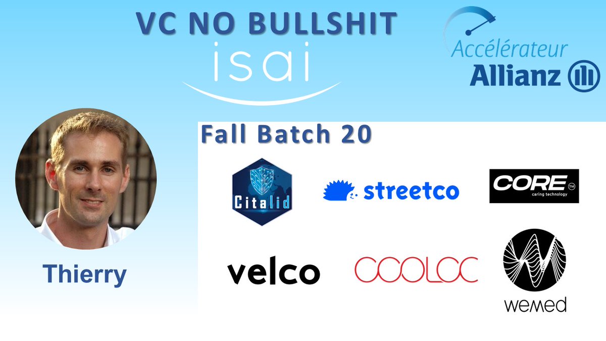 SylvainTh's tweet photo. This afternoon : Master Class at @AllianzStartUp (@allianzfrance #Accelerator) #VCNoBullshit w/ @thierryvandewal #GeneralPartner @ #ISAI @Citalid @Cooloc_com @CoreForTech @StreetcoApp @VelcoBike @WeMed2 in France 🚀 #ShowMustGoOn #NeverGiveUp #VC https://t.co/DP1I36lPwB