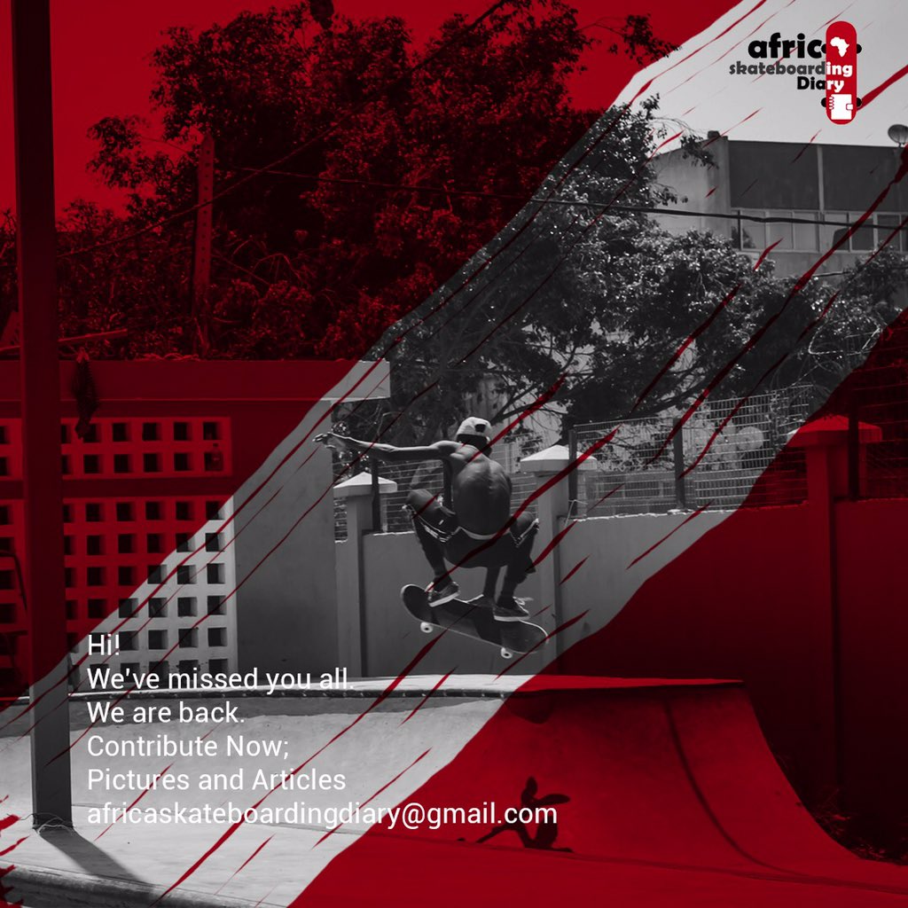 skatediary's tweet photo. We have missed you all! It. We are now working on special 2020 Edition ‘2020’ to talk all about #Skateboarding amid the #Pandemic and share success stories and more. Contribute my emailing us on africaskateboardingdiary@gmail.com #skatediary Cc @africaskate @SessionSkatemag https://t.co/WJWlbce3Ov