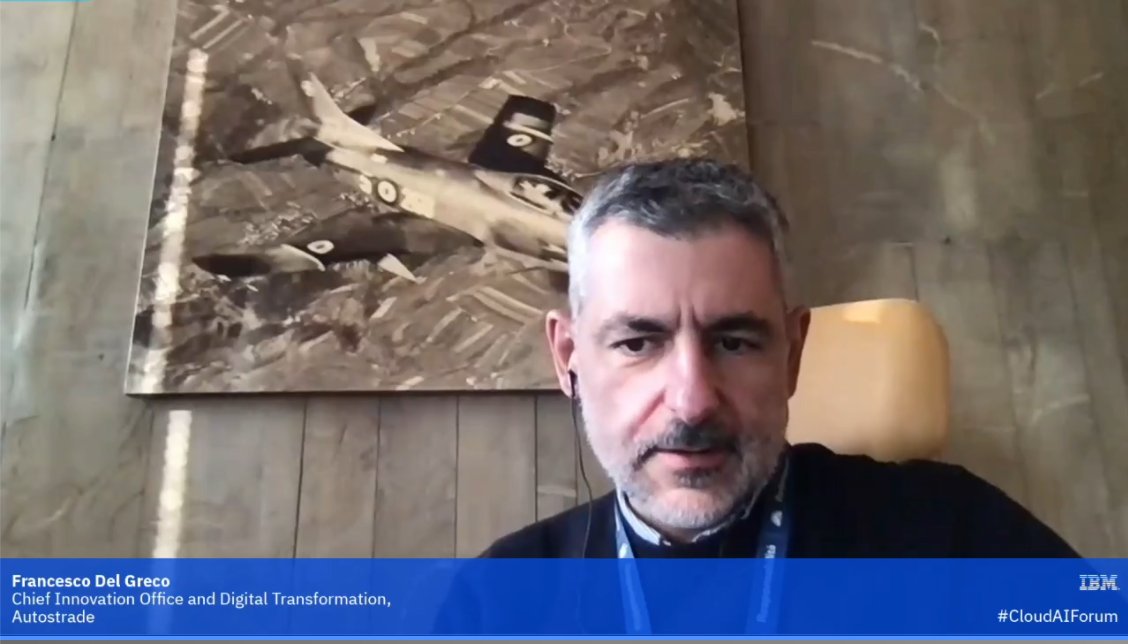 "Quello che caratterizza il rapporto con <a href="/IBMItalia/">IBM Italia</a> è la co-costruzione delle nostre soluzioni. Insieme stiamo costruendo un'enterprise architecture, partendo dalla digitalizzazione dell'asset"  Francesco Del Greco, CIO and Digital Transformation di #Autostrade al #CloudAIForum