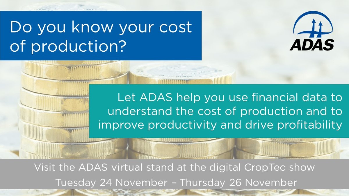 ADASGroup's tweet photo. Not long left to go now! Visit us at @CropTecShow next Tuesday to chat to one of our farm business advisors and get independent advice on improving your farm productivity. We're also part of the @BASISRegLtd knowledge trail! https://t.co/yVZj1Mbt0X