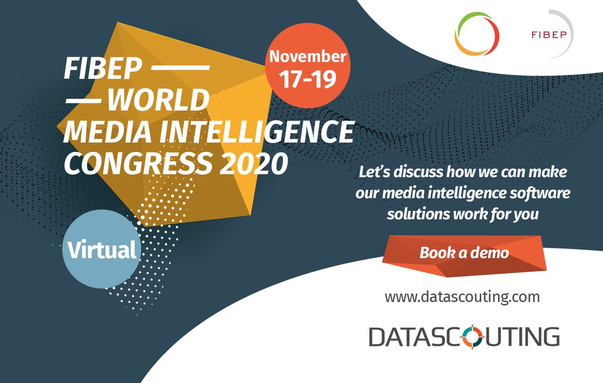 DataScouting's tweet photo. Day2 of the @_FIBEP #WMIC20 was amazing. Looking forward to Day3 today! We are proud to be a #FIBEP member & be able to present our #mediamonitoring #software solutions. So please do not hesitate to contact us to discuss how our solutions could be the right fit for your business. https://t.co/EZMKdFtWMc