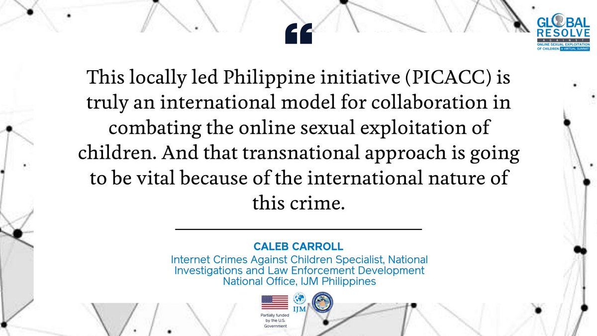 ijm_ph's tweet image. #PICACC #transnational 

#ResolveToProtectChildren
#EndOnlineSexualExploitationOfChildren