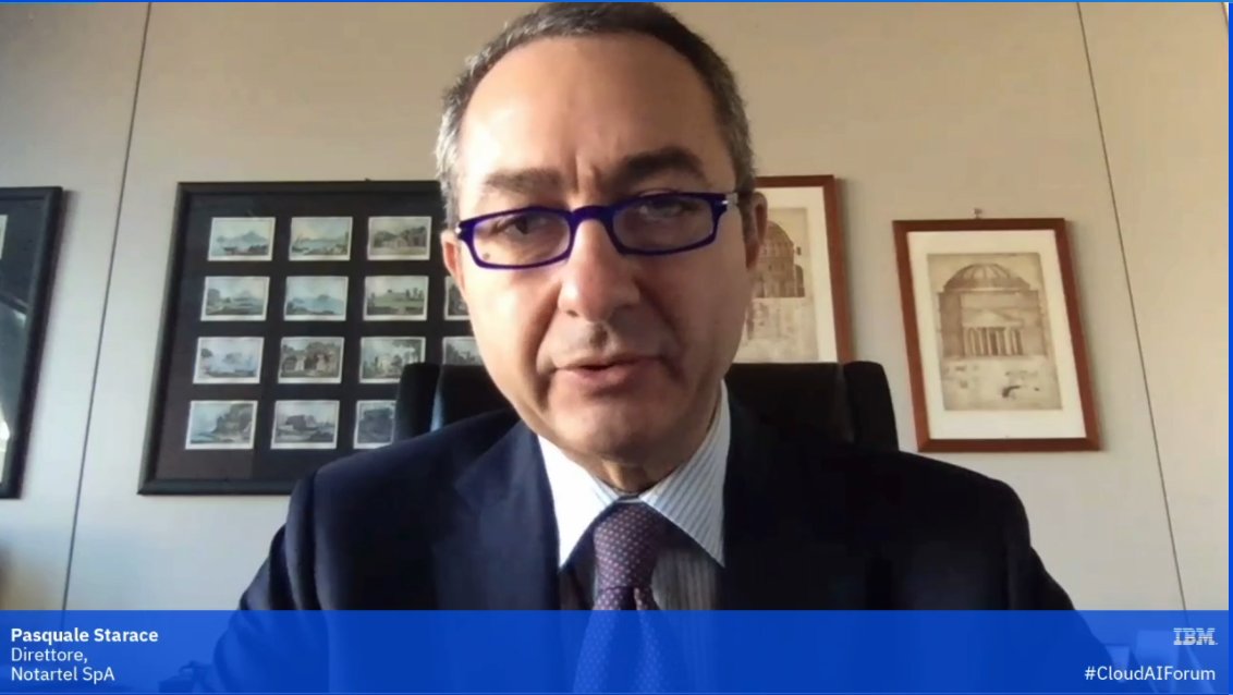 Digital4_biz's tweet photo. Pasquale Starace, Direttore Operativo di #Notartel racconta come l'#AI supporta l'attività dei notai di ricerca delle pratiche al #CloudAIForum #IBMCloud @IBMItalia https://t.co/CNHCS04TnC