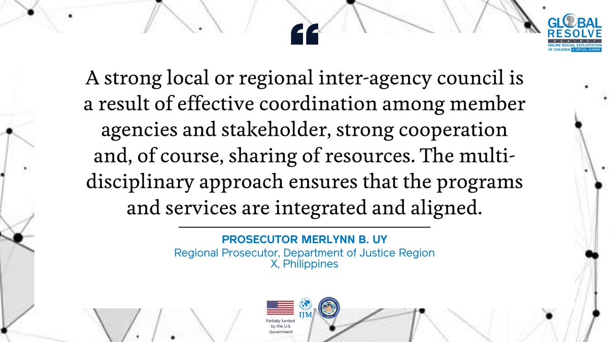 ijm_ph's tweet image. It's never a one-person or one-organization job. In this fight, there are no lone rangers. #multidisciplinary approach

#ResolveToProtectChildren
#EndOnlineSexualExploitationOfChildren