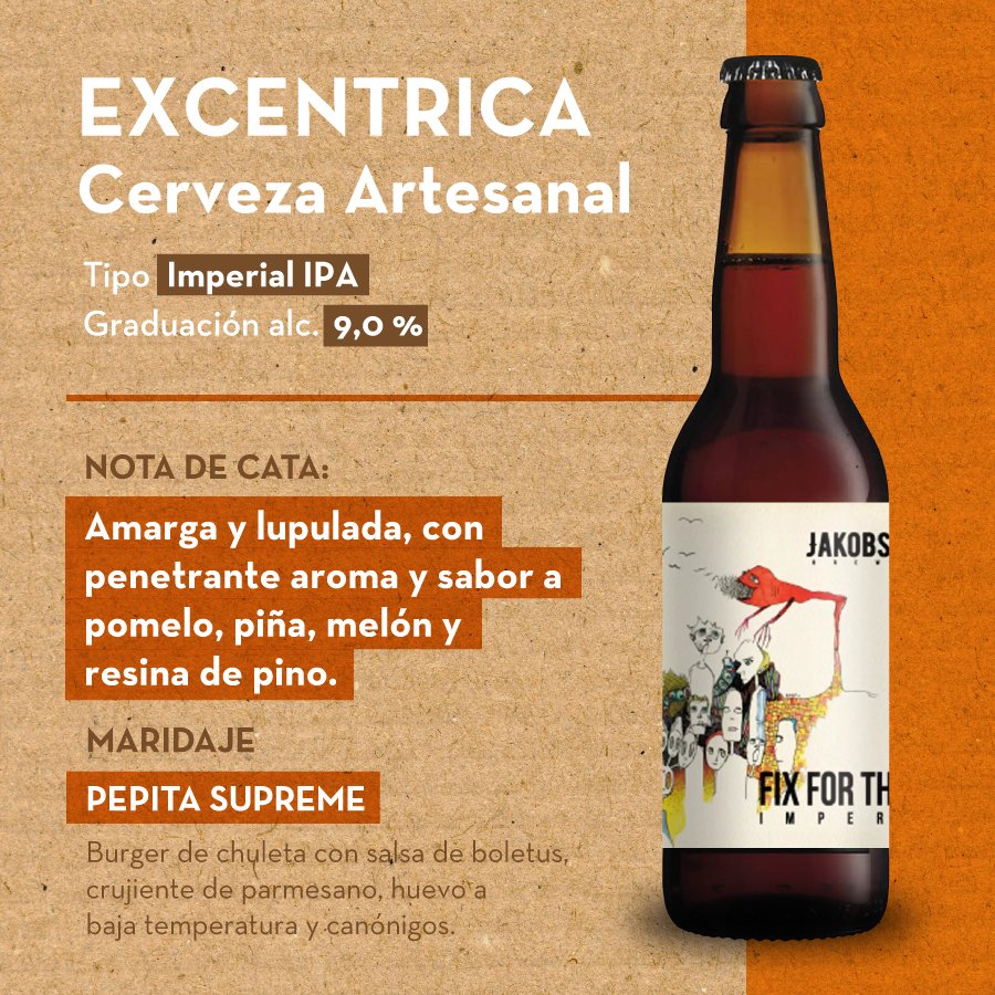 ¡Cerveza artesana! Nos encantan las cervezas de <a href="/jakobslandbrew/">Jakobsland Brewers</a> , y hoy os traemos otra hecha por ellos, The Fits Imperial IPA🍺
Notarás un penetrante aroma y sabor a cada trago. Pídela en #LaPepitaVigo #LaPepitaCoruña #LaPepitaSantiago #LaPepitaVitoria
jakobslandbrewers.es/producto/the-f…
