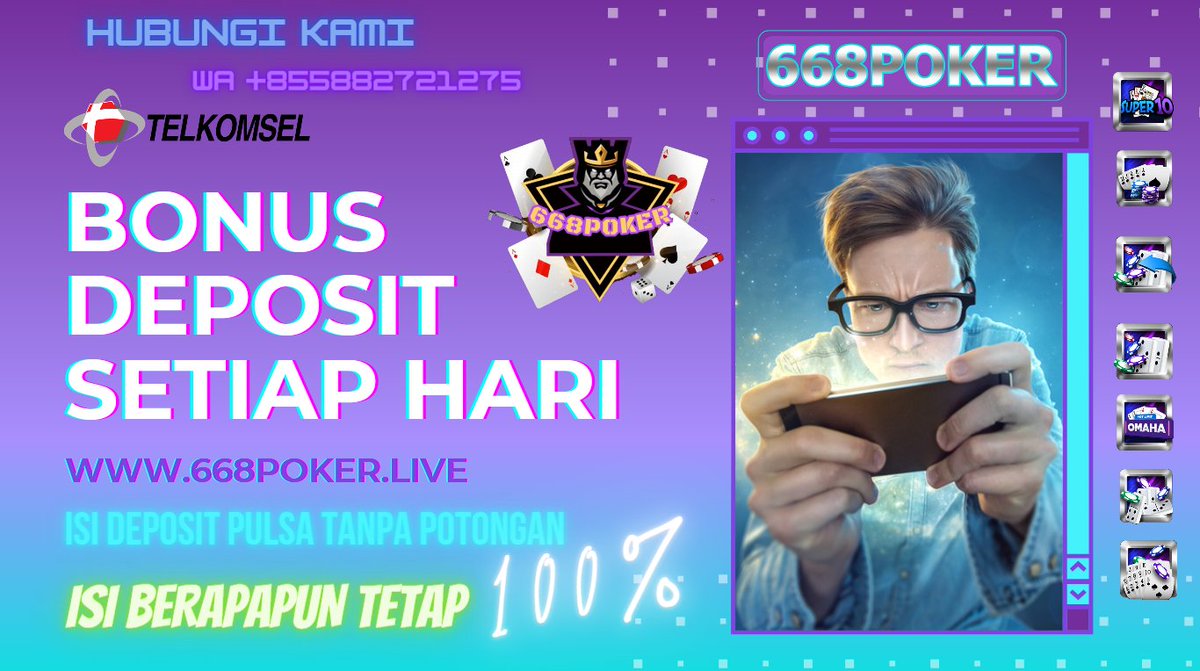 668POKER's tweet photo. Yuk Buruan bergabung bersama kami di agen 668POKER.
Kini Transaksi Pulsa semakin mudah dan tidak dikenakan biaya pemotongan alias 100% penuh jika melakukan transaksi deposit pulsa.
Hub WA  +855882721275
#668poker https://t.co/4I7FxaTMNZ