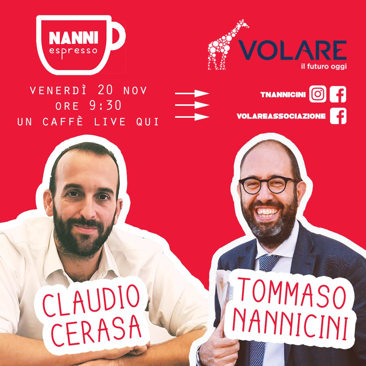 TNannicini's tweet photo. Domani partiamo con #NanniEspresso. Cos'è? Chi non si è mai trovato la mattina, davanti a un buon caffè, a raccontarsi, chiacchierare, magari discutere di politica e attualità.

Iniziamo con @claudiocerasa, direttore de @ilfoglio_it. Vi aspettiamo per il caffè, domani ore 9:30 ☕️ https://t.co/OuyNmTcoMS