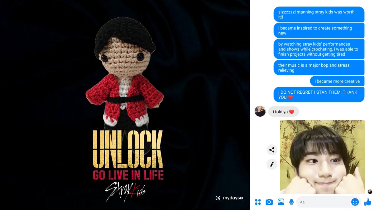_mydaysix's tweet photo. since i started wfh, i spend my spare time crocheting as a side hustle to earn more for my family. it takes a lot of patience but skz boosts my serotonin and let me finish orders with ease ❤️
#GlobeKmmunityPH #KmmunityHwaiting #UltimateStanConcertExperience

BEFORE          AFTER https://t.co/XAIR2TqyqW