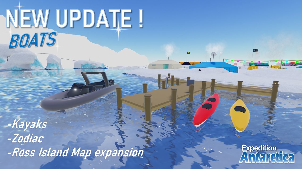 Playduo Studio On Twitter Update A Map Expansion And Boats Have Been Added To Expedition Antarctica Roblox Robloxdev Playduostudio Expeditionantarctica Https T Co Wgez8nkjws Twitter - boat vs wave roblox