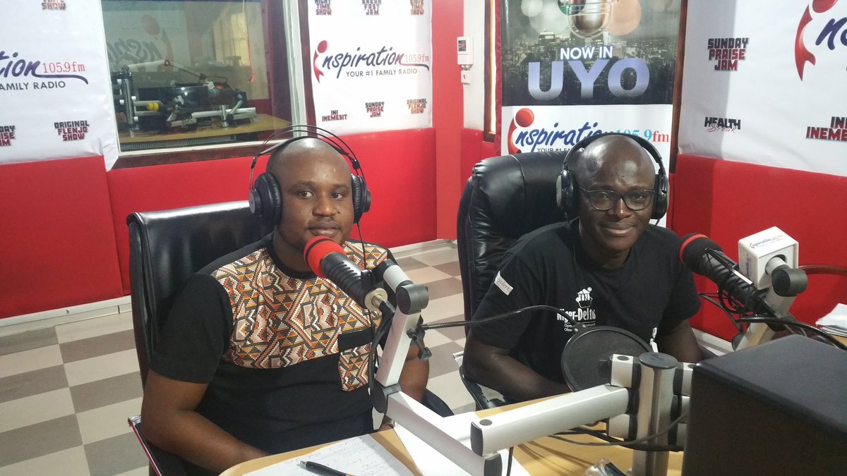 Ongoing at <a href="/ifm1059/">Inspiration 105.9 FM</a>: <a href="/Tijahbolt/">Tijah Bolton-Akpan</a> and <a href="/inniey/">ini usen</a> discussing the controversy on the 2019 Akwa Ibom State Accountant General's Report. #GetInvolved #AskQuestions