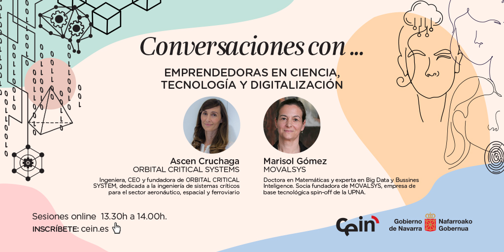 📢 No te pierdas mañana la charla online “Conversaciones con… emprendedoras en ciencia, tecnología y digitalización”. Contaremos con Ascen Cruchaga (#OrbitalCriticalSystems) y Marisol Gómez (<a href="/movalsys/">Movalsys SL</a>).

✍️ Inscripciones en: bit.ly/35AekbE