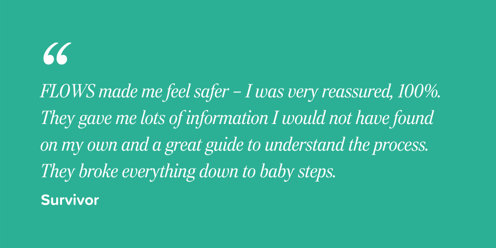 FLOWS_Project's tweet photo. Wondering what we do here at FLOWS? ๐ค
โจ We're specialists in helping women domestic abuse survivors seek legal options to move from #DangerToSafety ๐
Find out more about us and sign up to our newsletter https://t.co/b0COIt02CW
#FLOWS #DomesticAbuse #DomesticAbuseSupport https://t.co/fWacLs6IOj