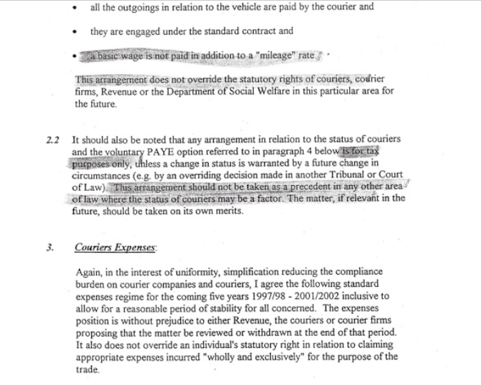 Revenue denies they entered into a bespoke agreement.I will post this bespoke arrangement now -