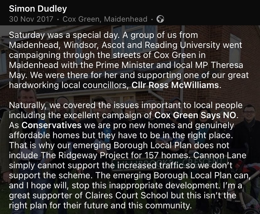 @PhilHaseler1 @MrSimonDudley <a href="/clairescourt/">Claires Court</a> <a href="/PINSgov/">Planning Inspectorate</a> <a href="/RBWM/">RBWM</a> Indeed - eloquently setting out the key arguments against the scheme:

❌ Not in Local Plan
❌ Important Green Belt land
❌ Road infrastructure concerns
❌ Inappropriate development