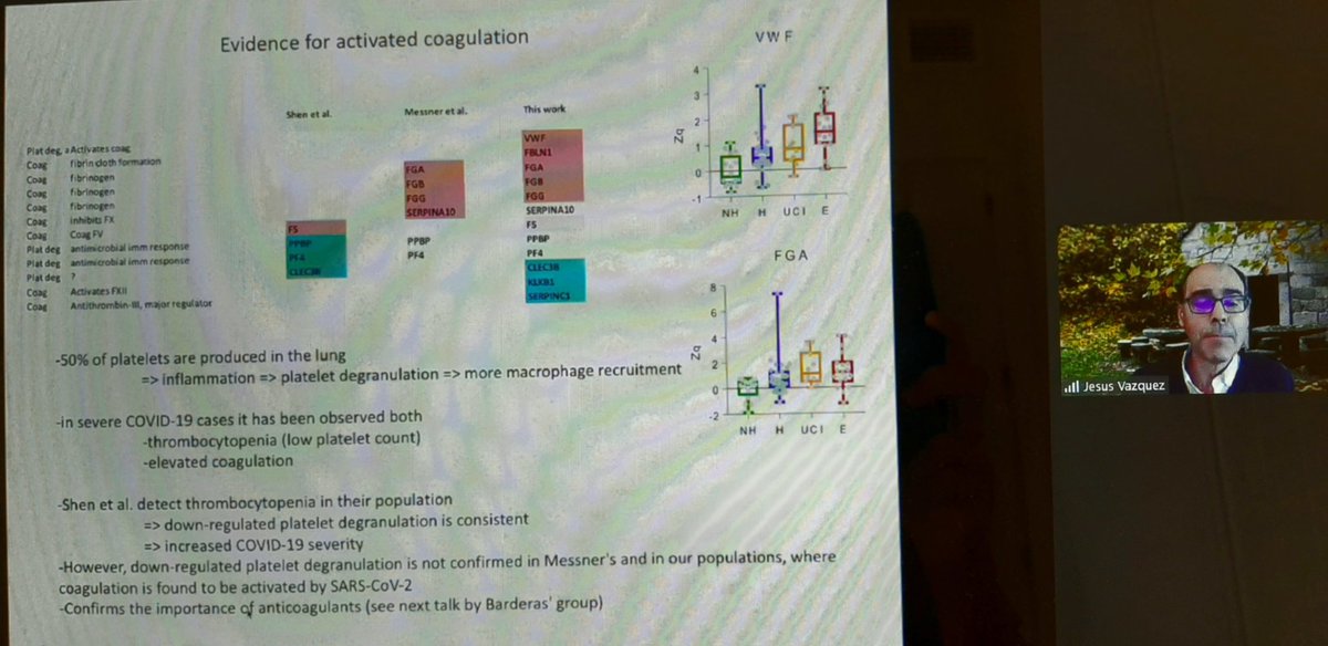 Proteomics_CNB's tweet photo. Jesús Vázquez del @CNIC_CARDIO presentó en la #XIRCPC "Proteómica de suero de pacientes COVID19" @navarrabiomed @CNB_CSIC @CSIC @SaludISCIII #ProteoRed #ProteómicaClinica https://t.co/kxPsr7ceHC