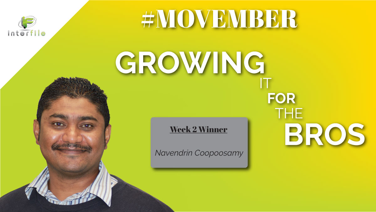 interfile_SA's tweet image. Congratulations to our second Movember winner, Navendrin Coopoosamy.

#tomakeadifference #movember2020 #menshealth #employeeengagement #interfile #beapartofit
