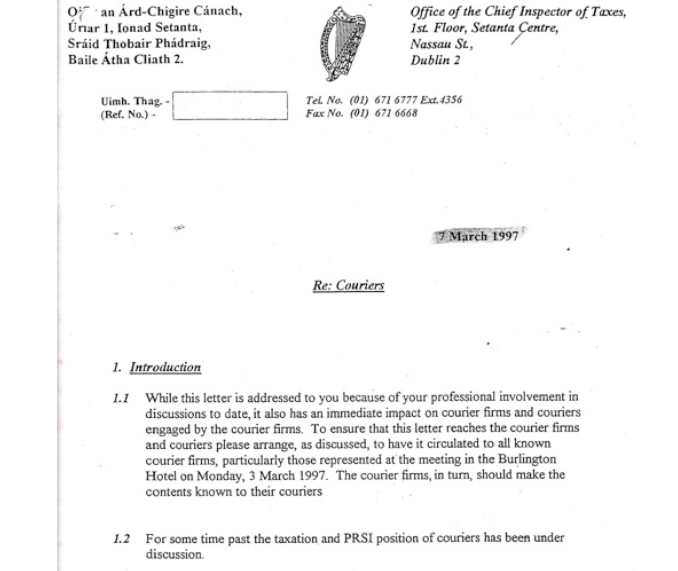 Revenue denies they entered into a bespoke agreement.I will post this bespoke arrangement now -