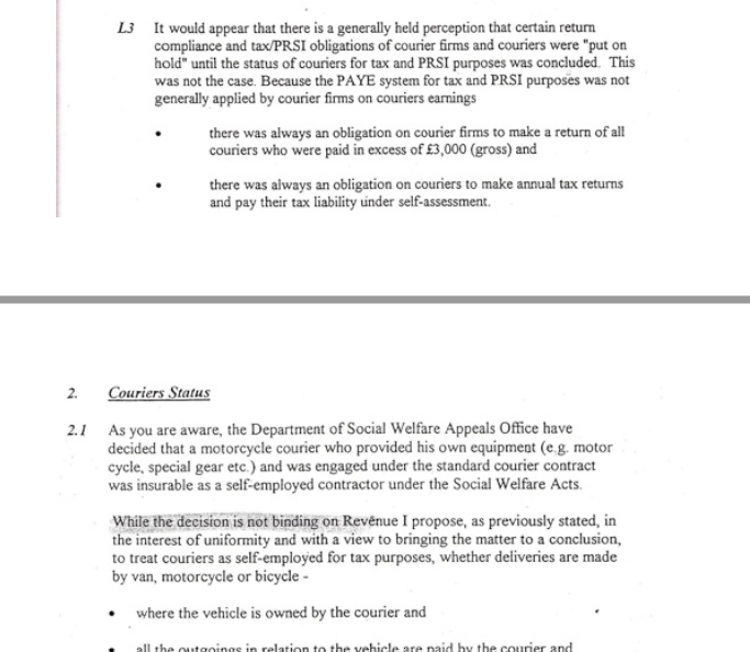 Revenue denies they entered into a bespoke agreement.I will post this bespoke arrangement now -