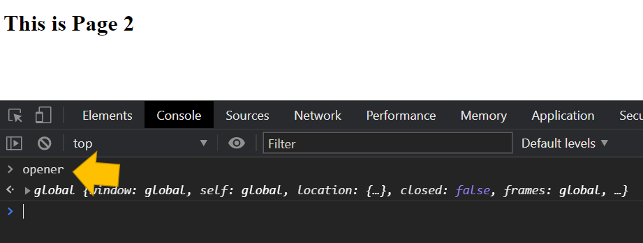 What you may not realise however, is that Page 2 has full access to Page 1!How?Because of a Javascript object called an "opener" which is readily available for use by Page 2.