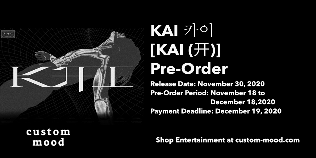custommood's tweet photo. KAI's anticipated solo release is coming out real soon. 
Pre-order now on https://t.co/8WXT8FG2WN https://t.co/fi2NbqdSwQ