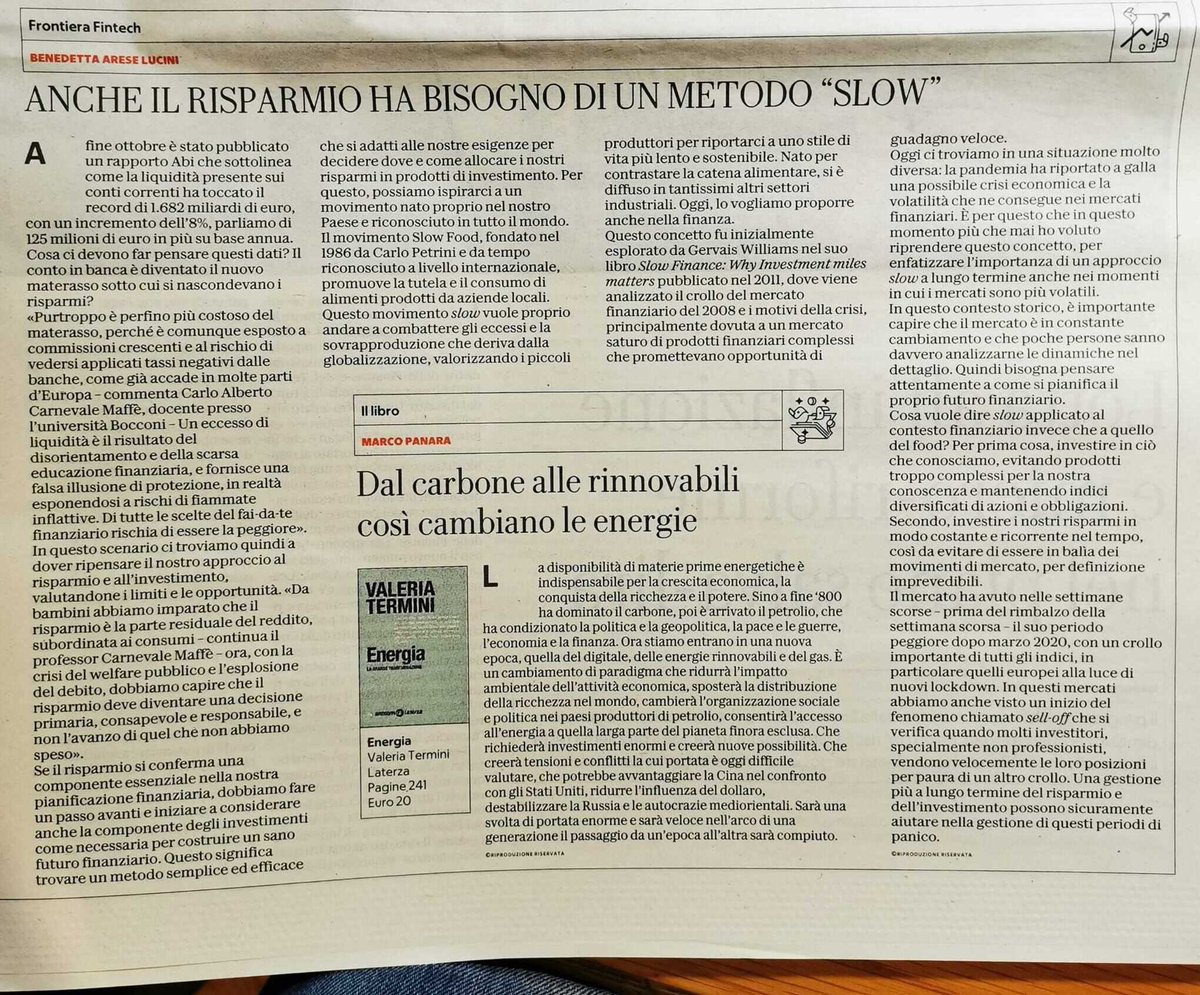OvalMoney's tweet photo. La frenesia governa le nostre giornate e spesso anche il nostro approccio alla gestione del denaro. E se invece la chiave di tutto fosse la lentezza? La nostra @dettaarese ne parla su @LaRepubblica_it 

#fintech #risparmio #finanzapersonale https://t.co/r5F2OUsqL5